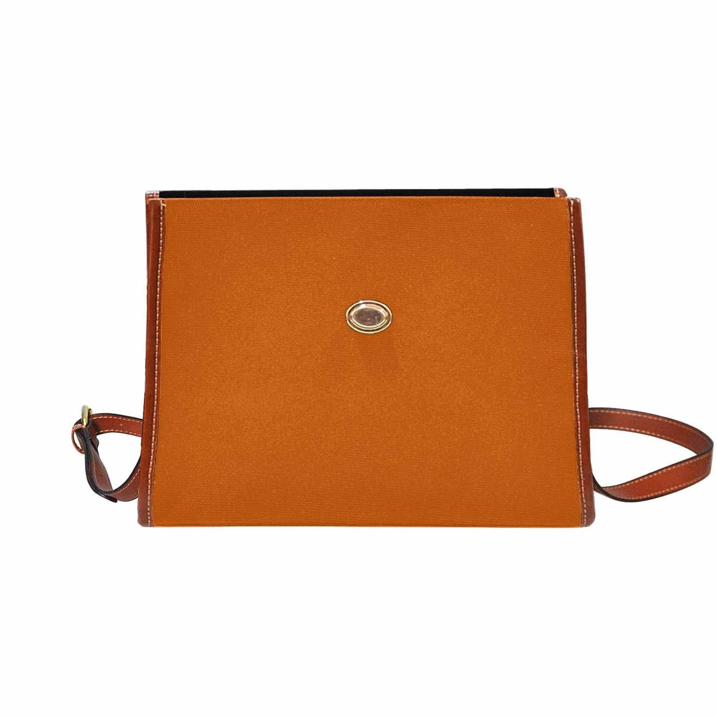 Canvas Handbag - Burnt Orange Brown Crossbody Bag - Bags | Handbags