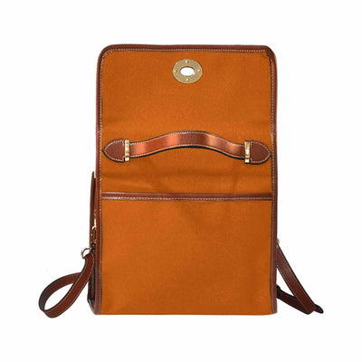 Canvas Handbag - Burnt Orange Bag / Brown Crossbody Strap - Bags | Handbags
