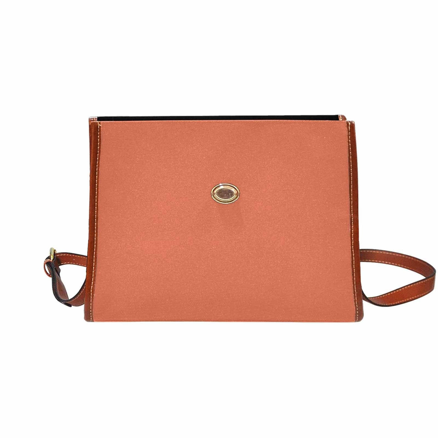Canvas Handbag - Burnt Sienna Red Bag / Brown Crossbody Strap - Bags | Handbags