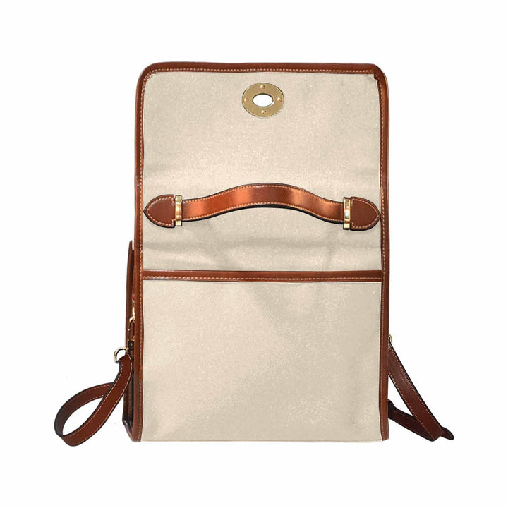 Canvas Handbag - Champagne Beige Bag /brown Crossbody Strap - Bags | Handbags