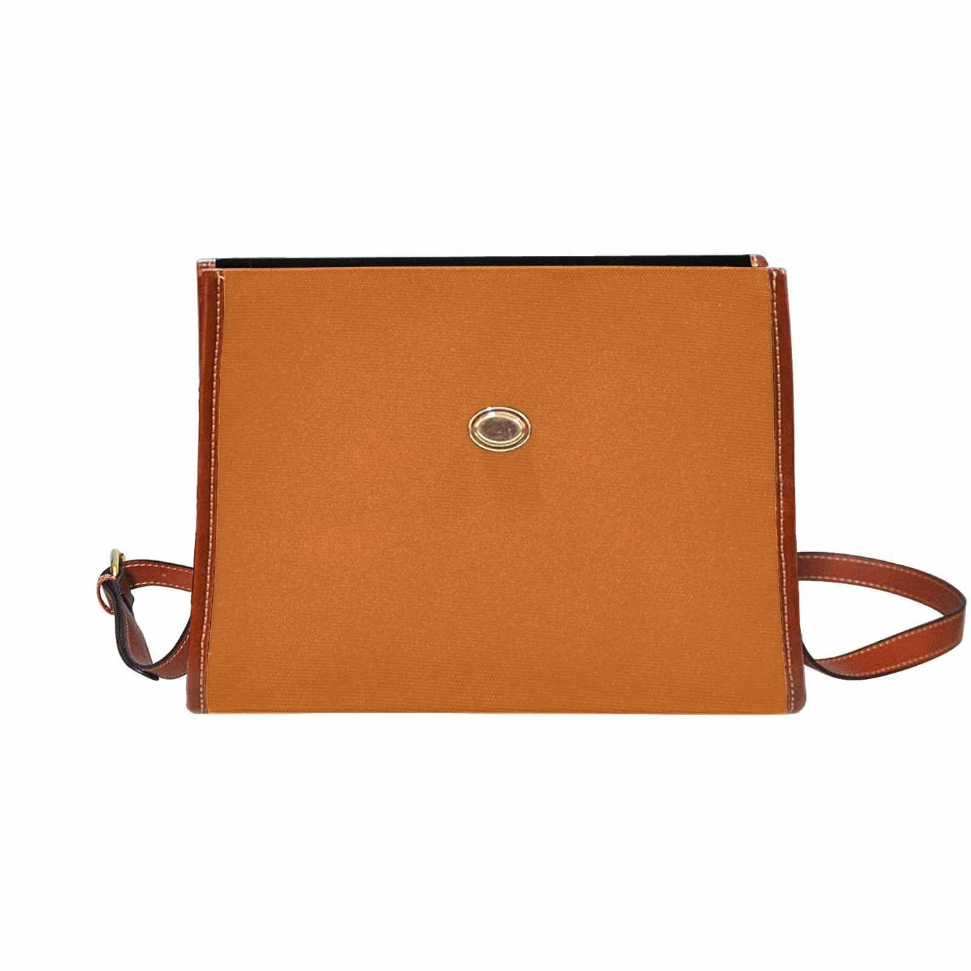 Canvas Handbag - Cinnamon Brown Bag / Brown Crossbody Strap - Bags | Handbags