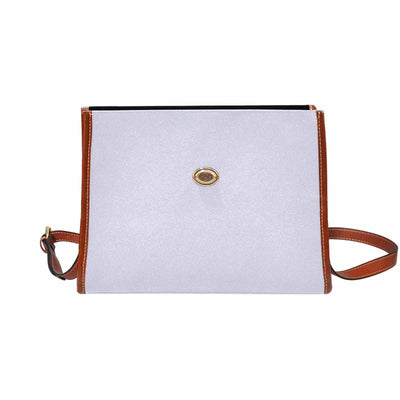 Canvas Handbag - Lavender Purple Bag / Brown Crossbody Strap - Bags | Handbags