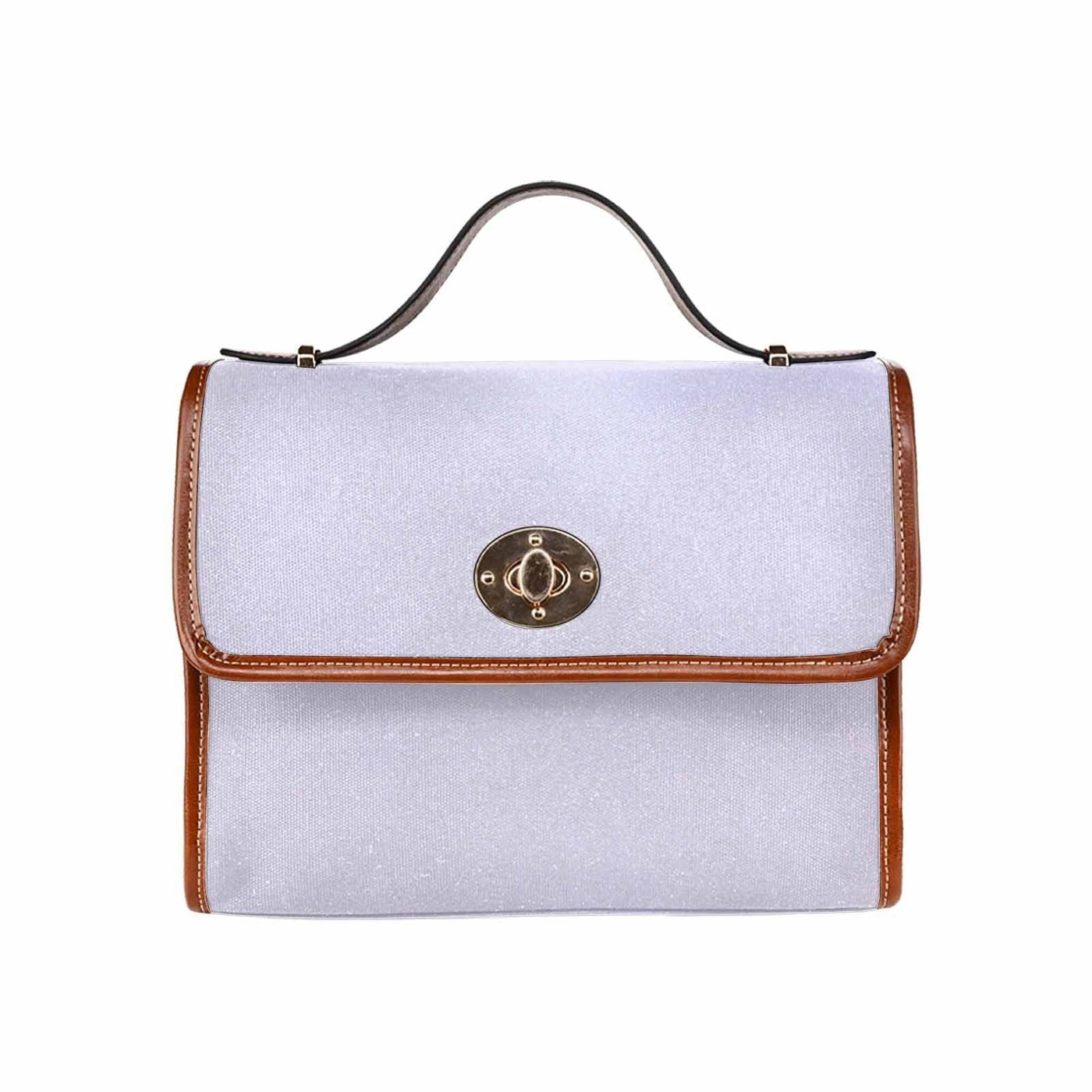 Canvas Handbag - Lavender Purple Bag / Brown Crossbody Strap - Bags | Handbags