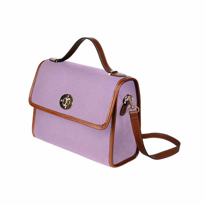 Canvas Handbag - Lilac Purple Bag / Brown Crossbody Strap - Bags | Handbags