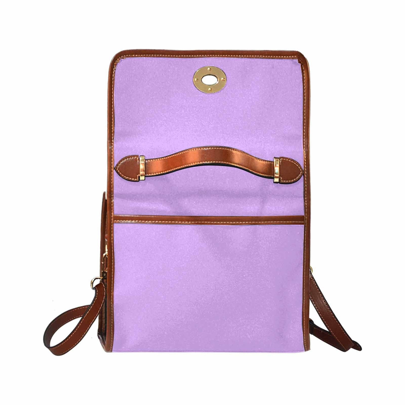 Canvas Handbag - Mauve Purple Bag / Brown Crossbody Strap - Bags | Handbags