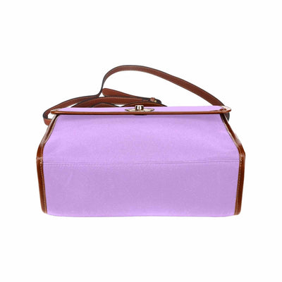 Canvas Handbag - Mauve Purple Bag / Brown Crossbody Strap - Bags | Handbags