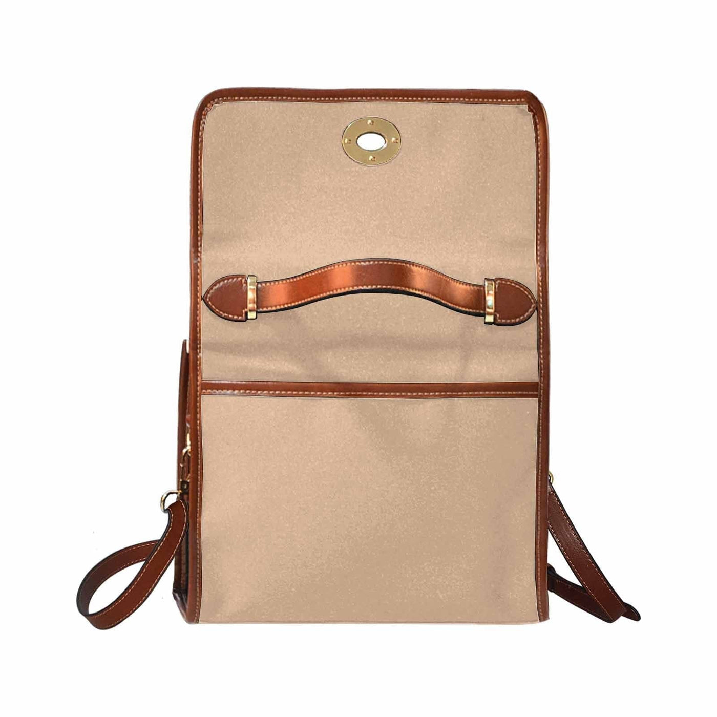 Canvas Handbag - Pale Brown Waterproof Bag /brown Crossbody Strap - Bags