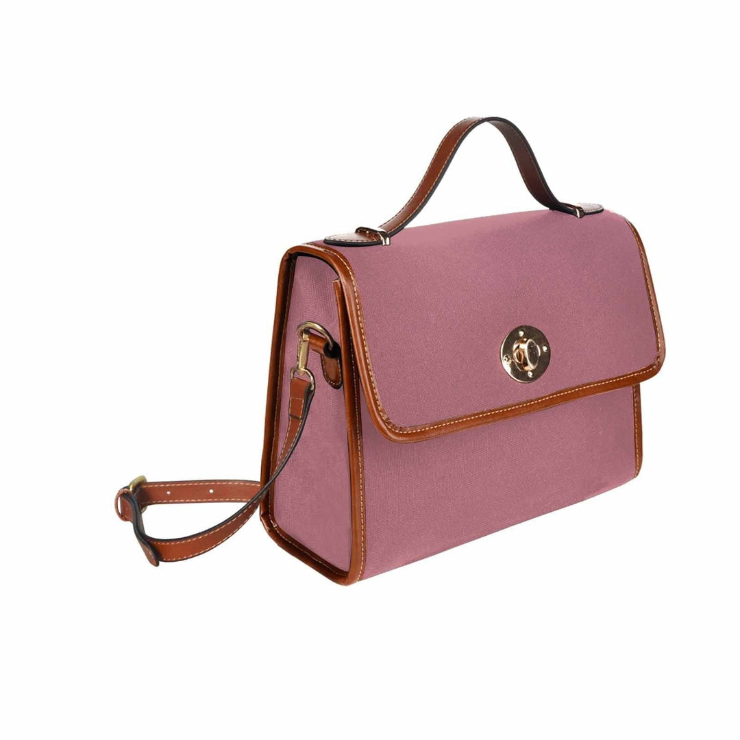 Canvas Handbag - Rose Gold Red Waterproof Bag Brown Crossbody Strap - Bags