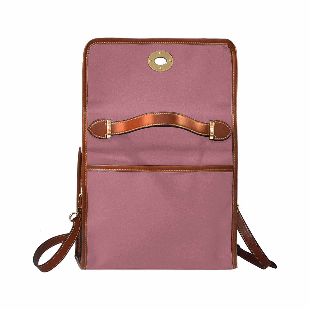 Canvas Handbag - Rose Gold Red Waterproof Bag Brown Crossbody Strap - Bags