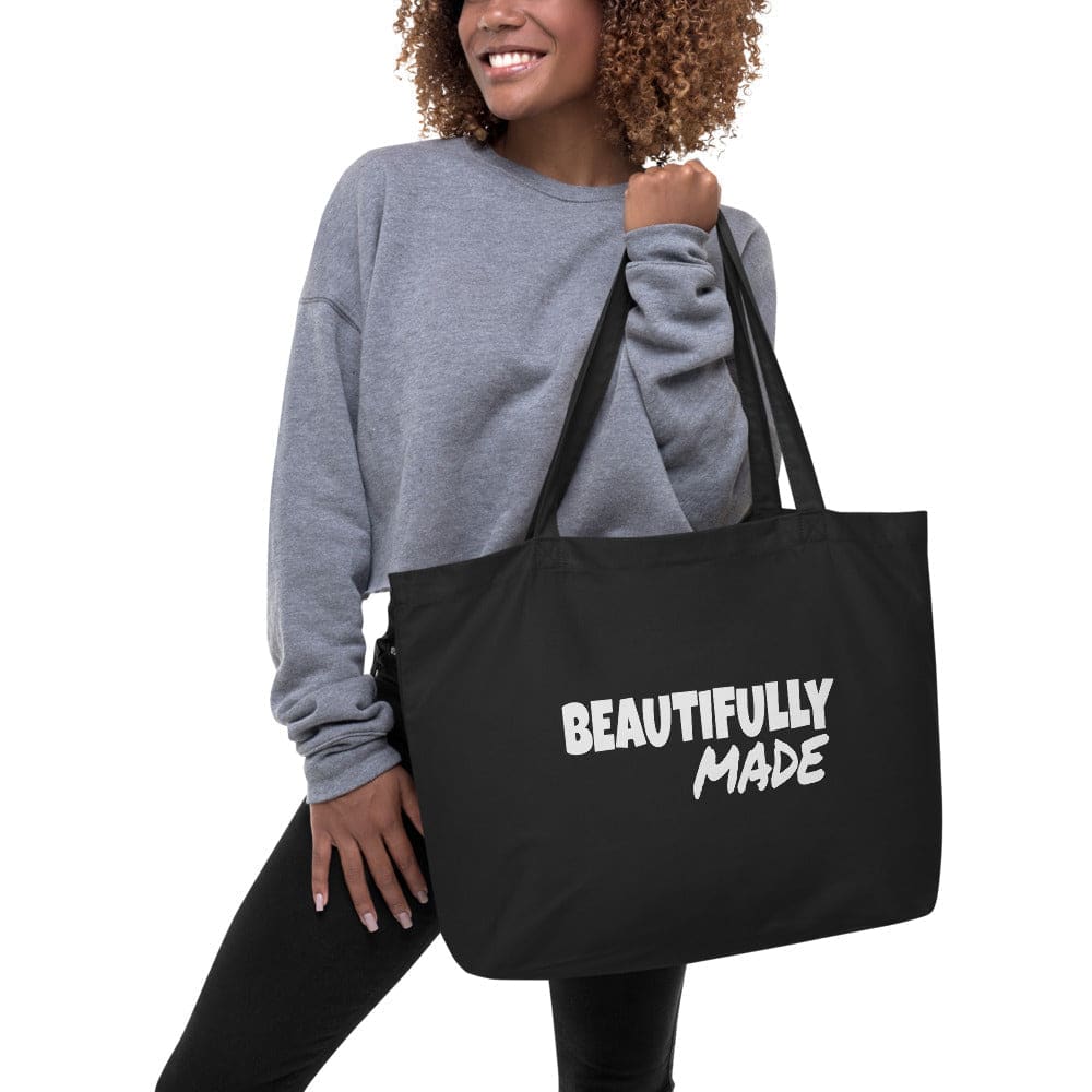 Large Black Tote Bag - Beautifully Made Inspirational Print - Bags | Tote Bags