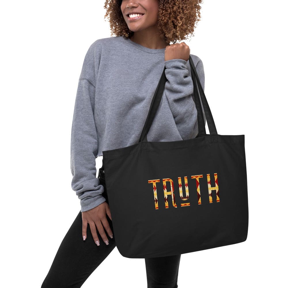 Large Black Tote Bag - Truth Inspirational Print - Bags | Tote Bags | Cotton