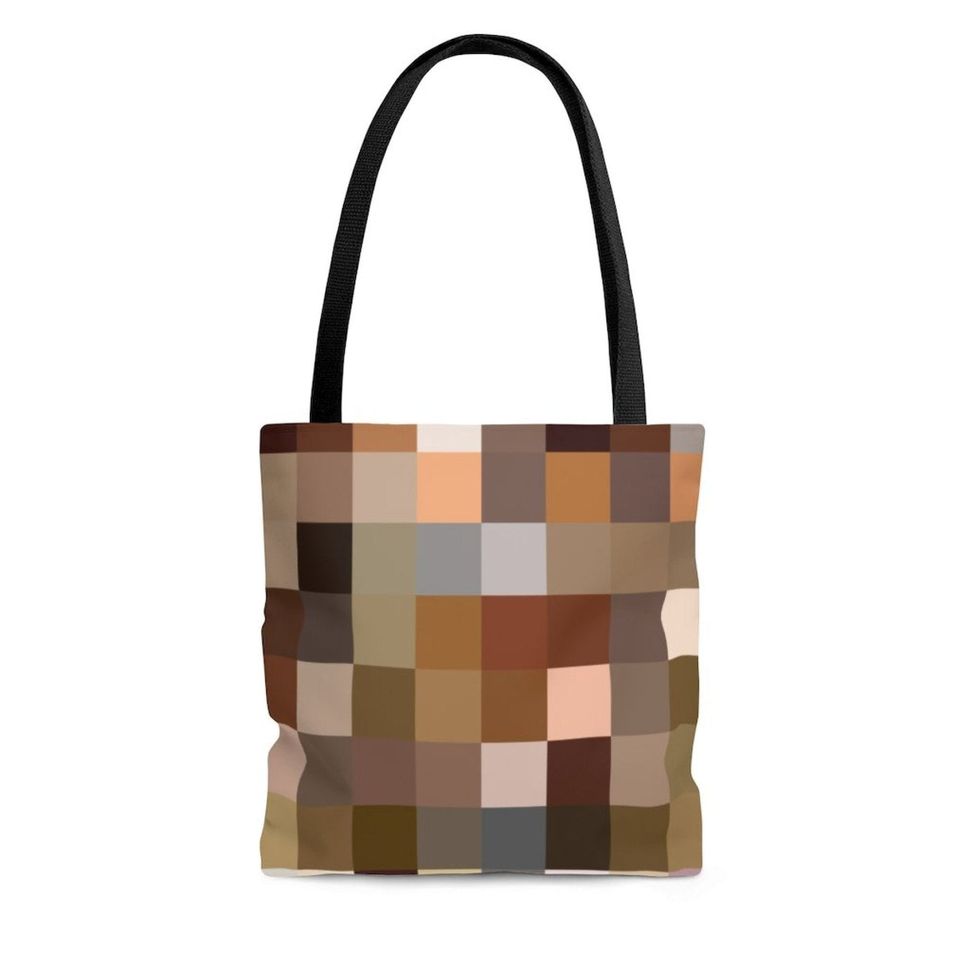 Canvas Tote Bags Natural Brown Colorblock Print - Bags | Canvas Tote Bags