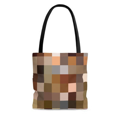 Canvas Tote Bags Natural Brown Colorblock Print - Bags | Canvas Tote Bags