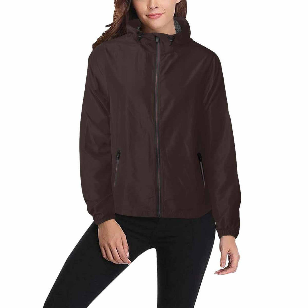 Carafe Brown Hooded Windbreaker Jacket - Men / Women - Mens | Jackets