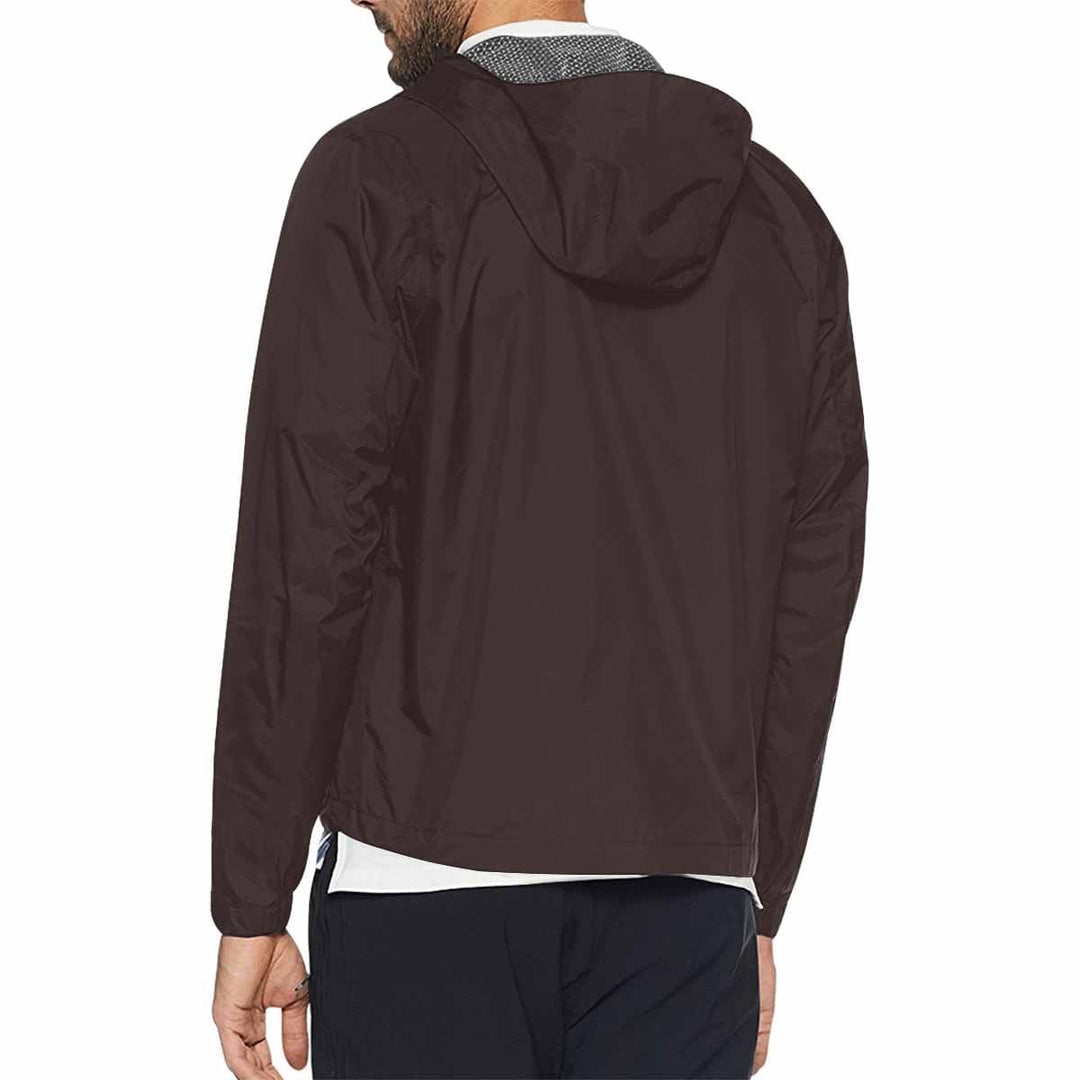 Carafe Brown Hooded Windbreaker Jacket - Men / Women - Mens | Jackets