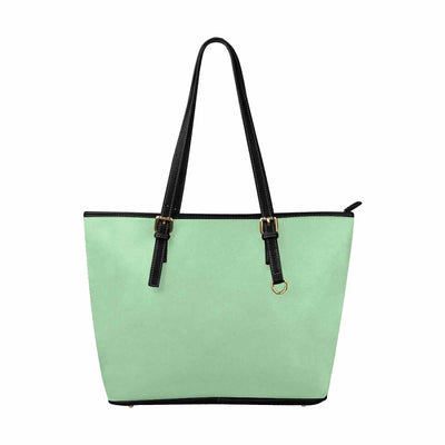 Large Leather Tote Shoulder Bag - Celadon Green - Bags | Leather Tote Bags