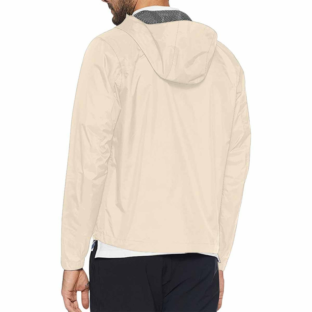 Champagne Beige Hooded Windbreaker Jacket - Men / Women - Mens | Jackets