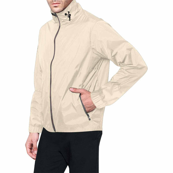 Champagne Beige Hooded Windbreaker Jacket - Men / Women - Mens | Jackets