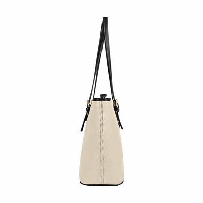 Large Leather Tote Shoulder Bag - Champagne Beige - Bags | Leather Tote Bags