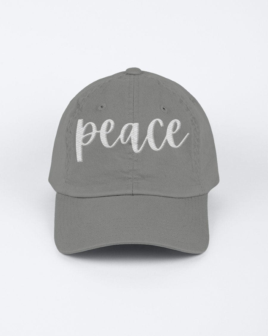 Chino Cap - Peace Embroidered Graphic Hat - Unisex | Baseball Caps | Embroidered