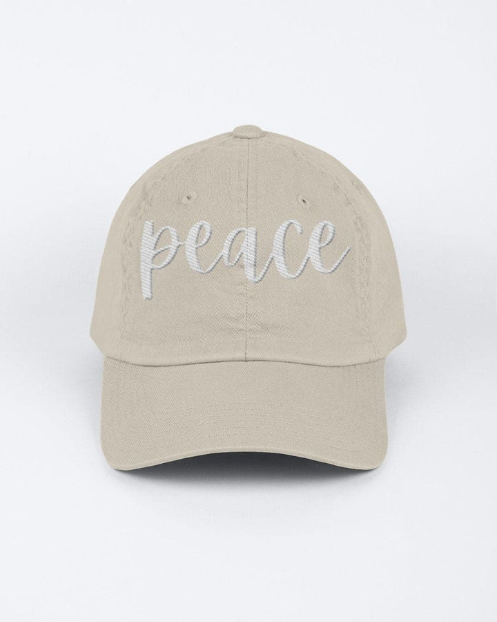 Chino Cap - Peace Embroidered Graphic Hat - Unisex | Baseball Caps | Embroidered