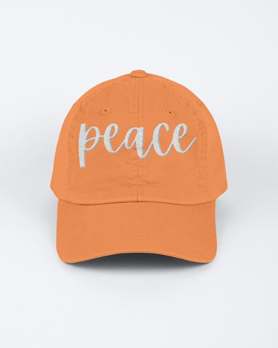 Chino Cap - Peace Embroidered Graphic Hat - Unisex | Baseball Caps | Embroidered