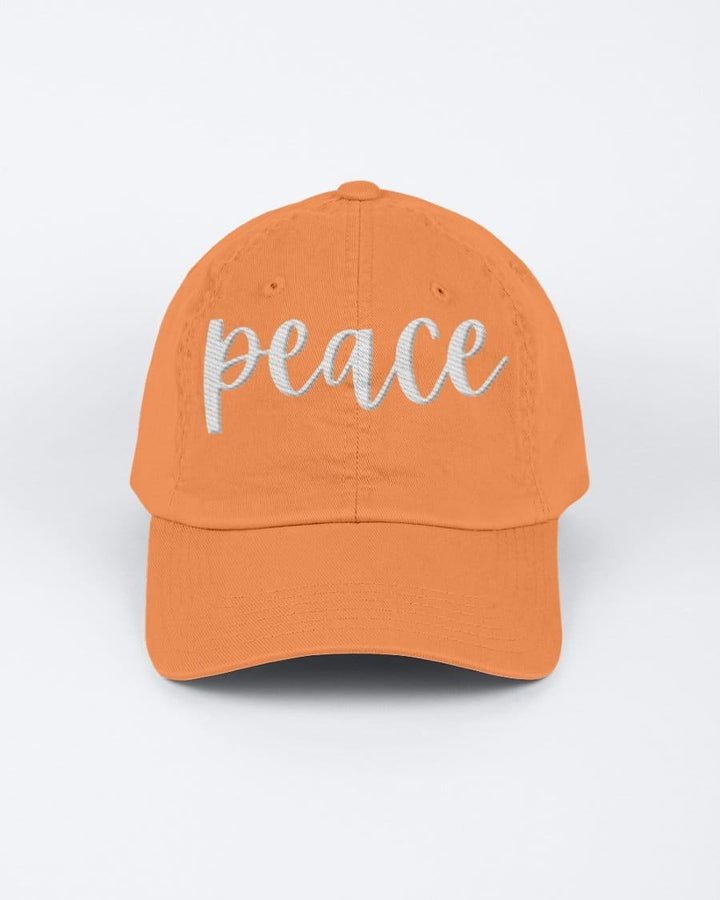 Chino Cap - Peace Embroidered Graphic Hat - Unisex | Baseball Caps | Embroidered