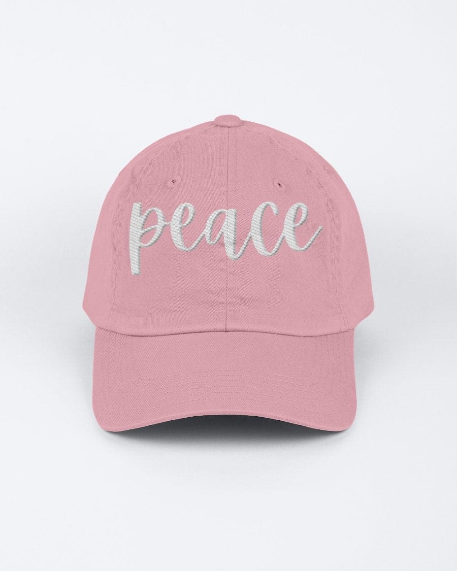 Chino Cap - Peace Embroidered Graphic Hat - Unisex | Baseball Caps | Embroidered