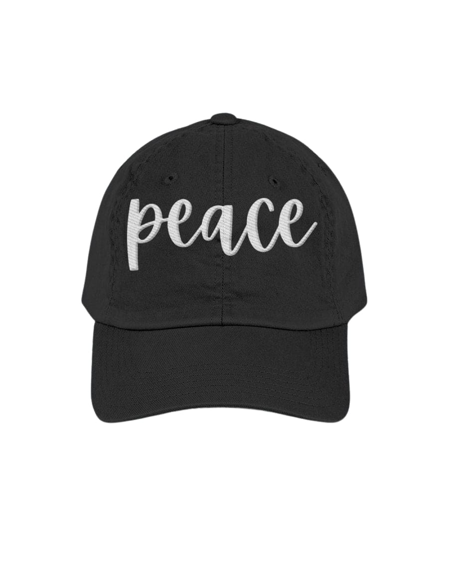 Chino Cap - Peace Embroidered Graphic Hat - Unisex | Baseball Caps | Embroidered