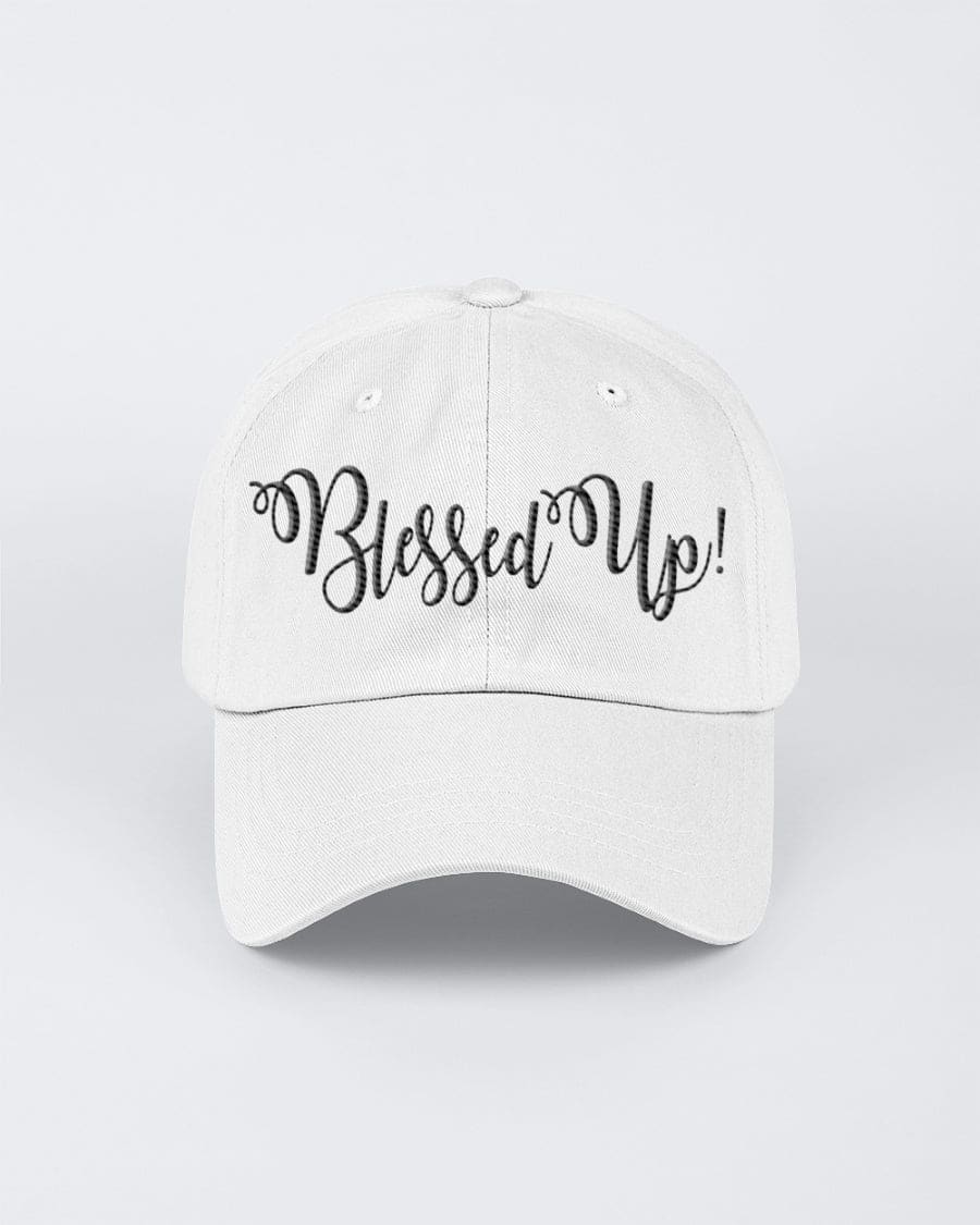 Chino Hat / Blessed Up Embroidered Graphic - Twill Hat - Unisex | Baseball Hats