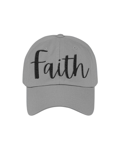 Chino Hat - Faith Embroidered Graphic Hat / 6 Panel Twill - Snapback Hats |