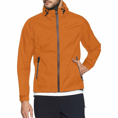 Cinnamon Brown Hooded Windbreaker Jacket - Men / Women - Mens | Jackets