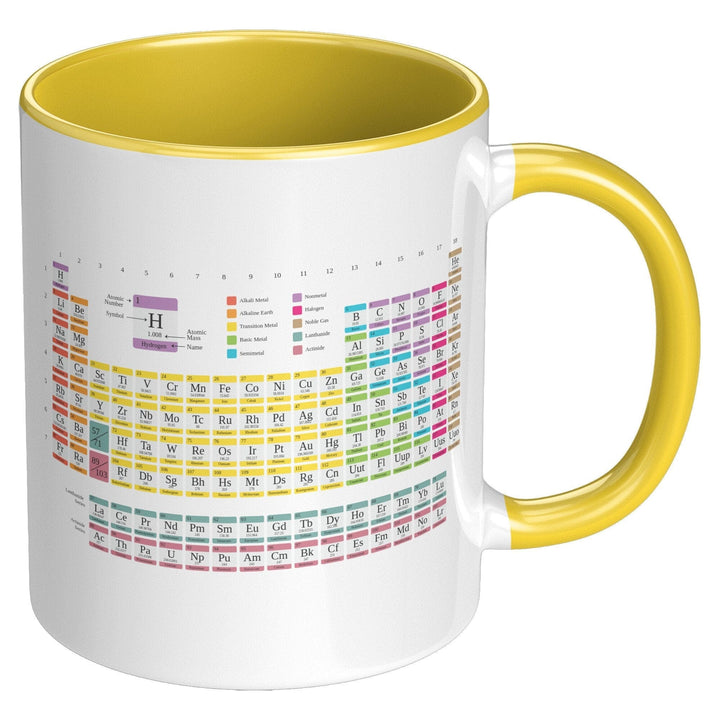 Coffee Cup Accent Ceramic Mug 11oz Periodic Table of Elements - Decorative