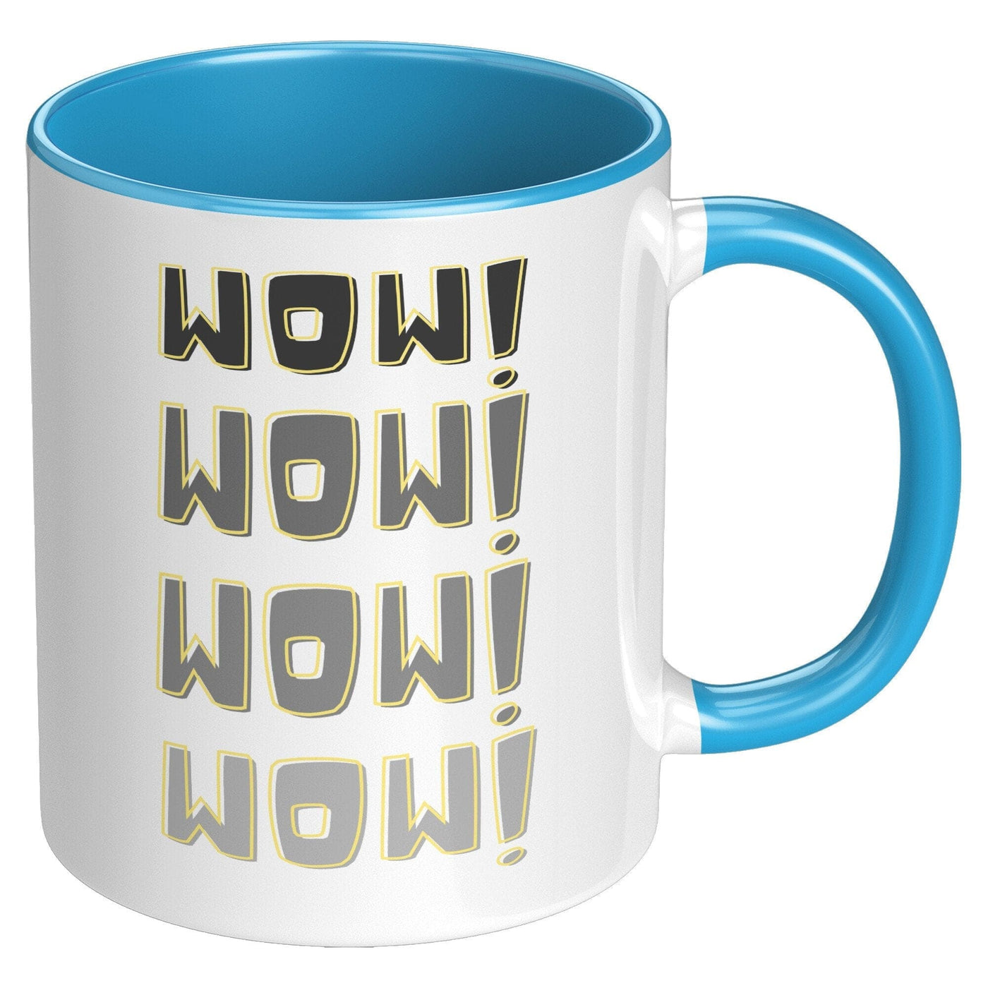 Coffee Cup Accent Ceramic Mug 11oz Wow! Wow! - Decorative | Ceramic Mugs | 11oz