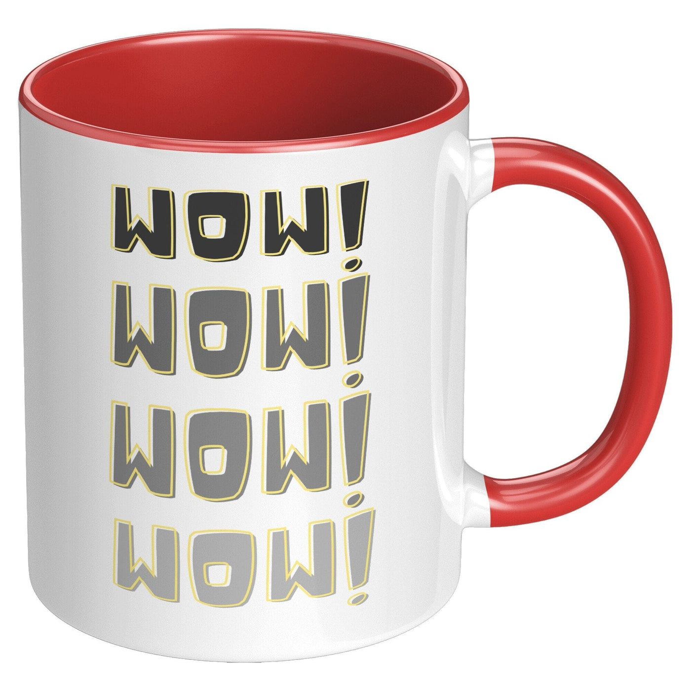 Coffee Cup Accent Ceramic Mug 11oz Wow! Wow! - Decorative | Ceramic Mugs | 11oz