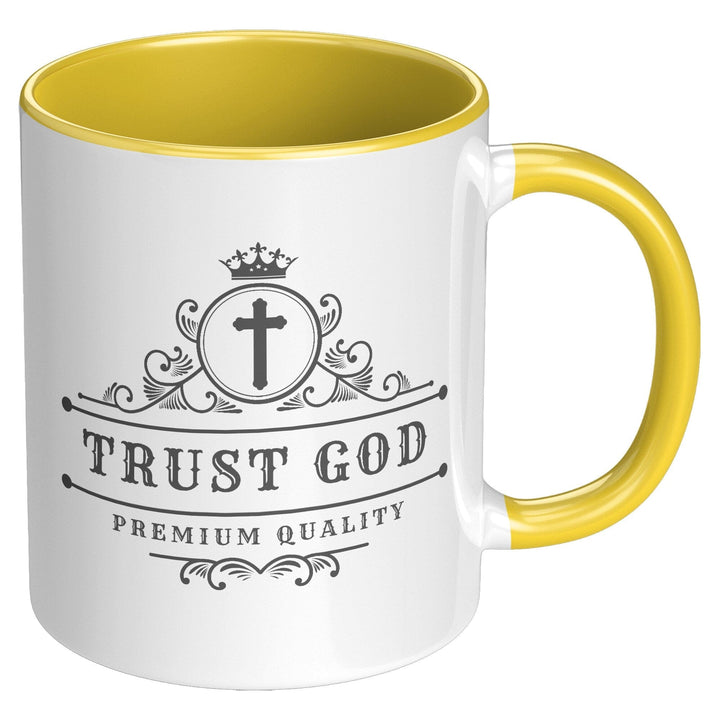 Coffee Cup - Decorative Ceramic Mug 11oz - Trust God - Decorative/Ceramic