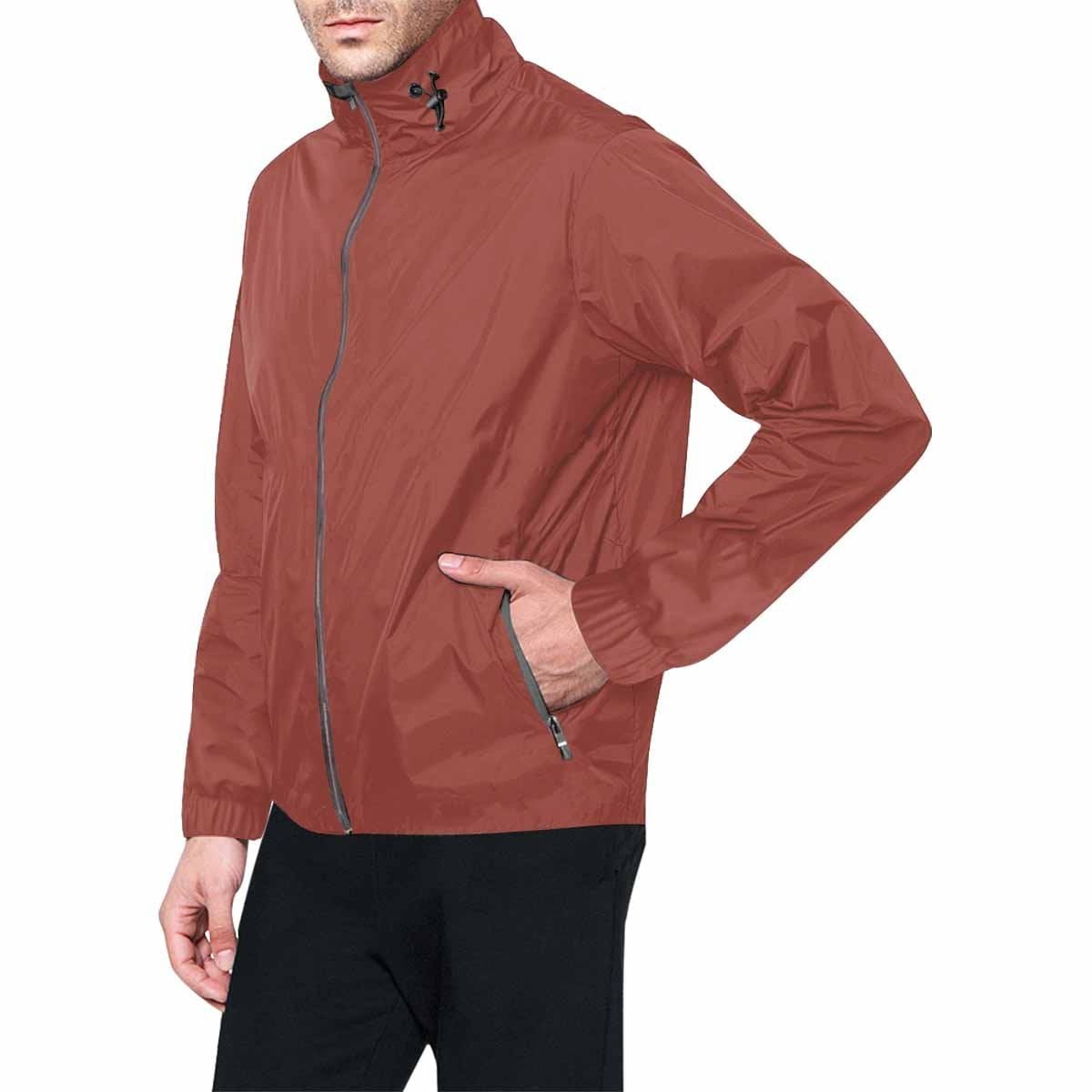 Cognac Red Hooded Windbreaker Jacket - Men / Women - Mens | Jackets