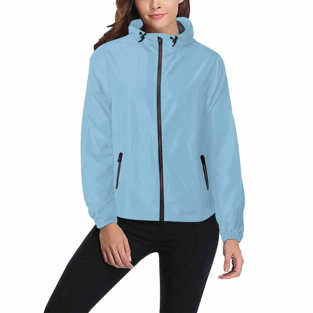 Cornflower Blue Hooded Windbreaker Jacket - Men / Women