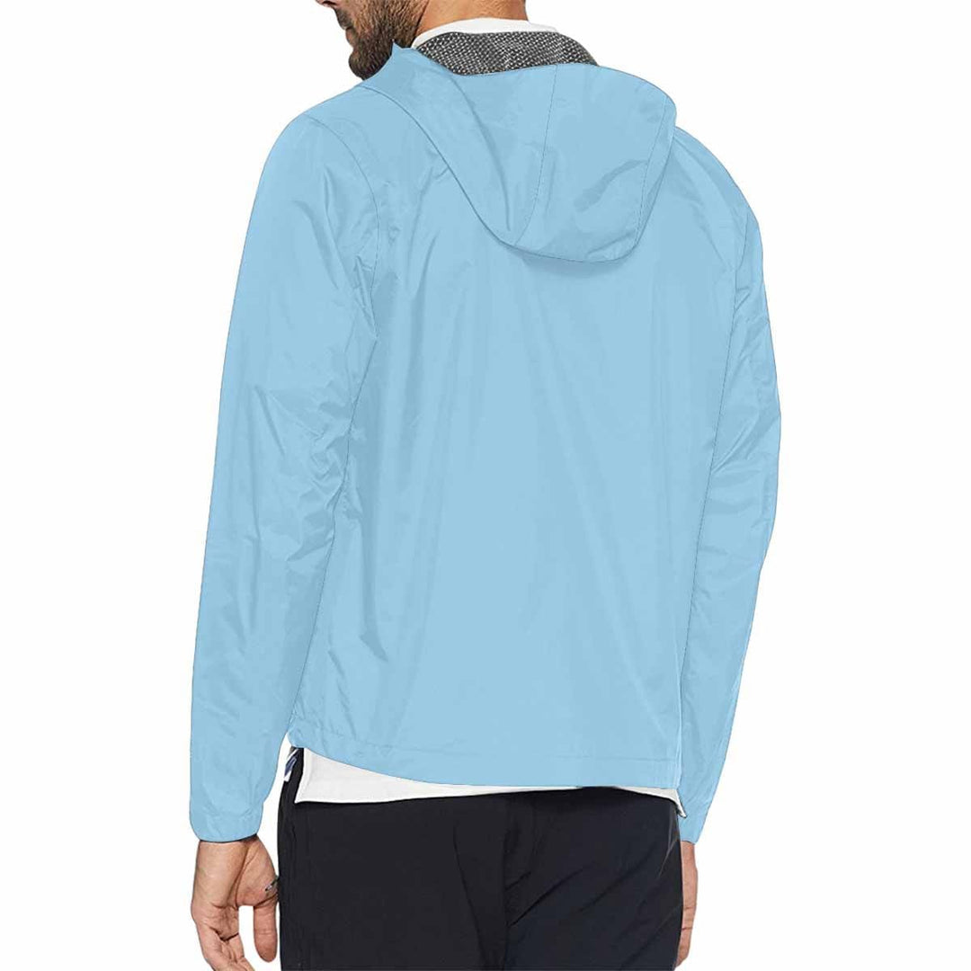 Cornflower Blue Hooded Windbreaker Jacket - Men / Women