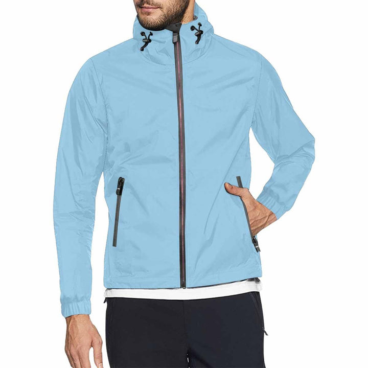 Cornflower Blue Hooded Windbreaker Jacket - Men / Women