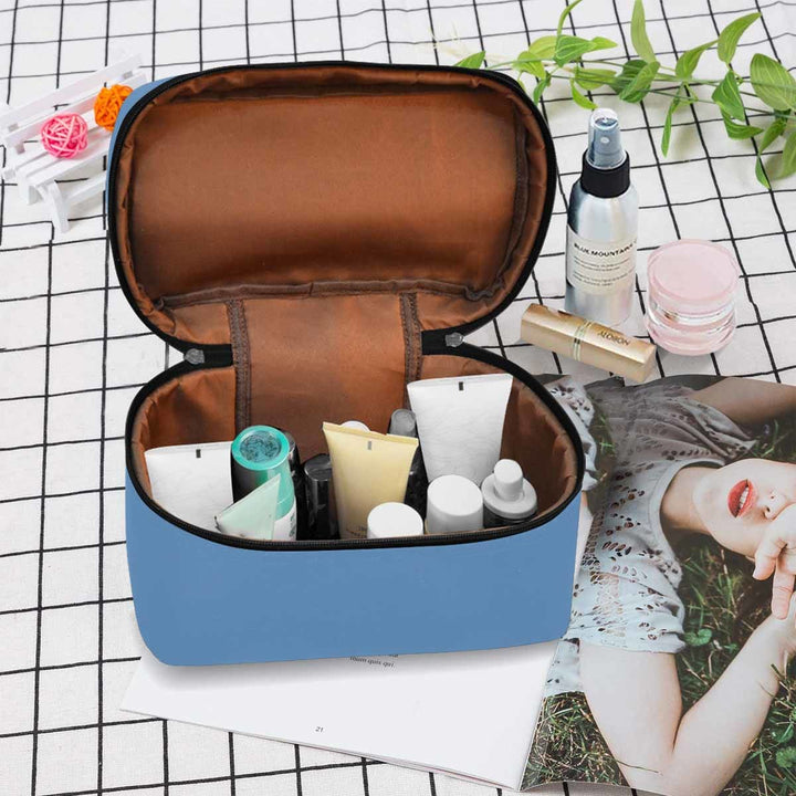 Cosmetic Bag Blue Gray Travel Case - Bags | Cosmetic Bags