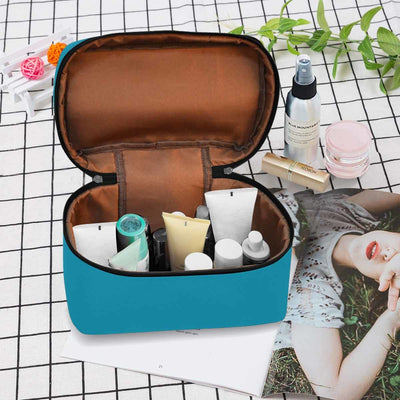 Cosmetic Bag Blue Green Travel Case - Bags | Cosmetic Bags