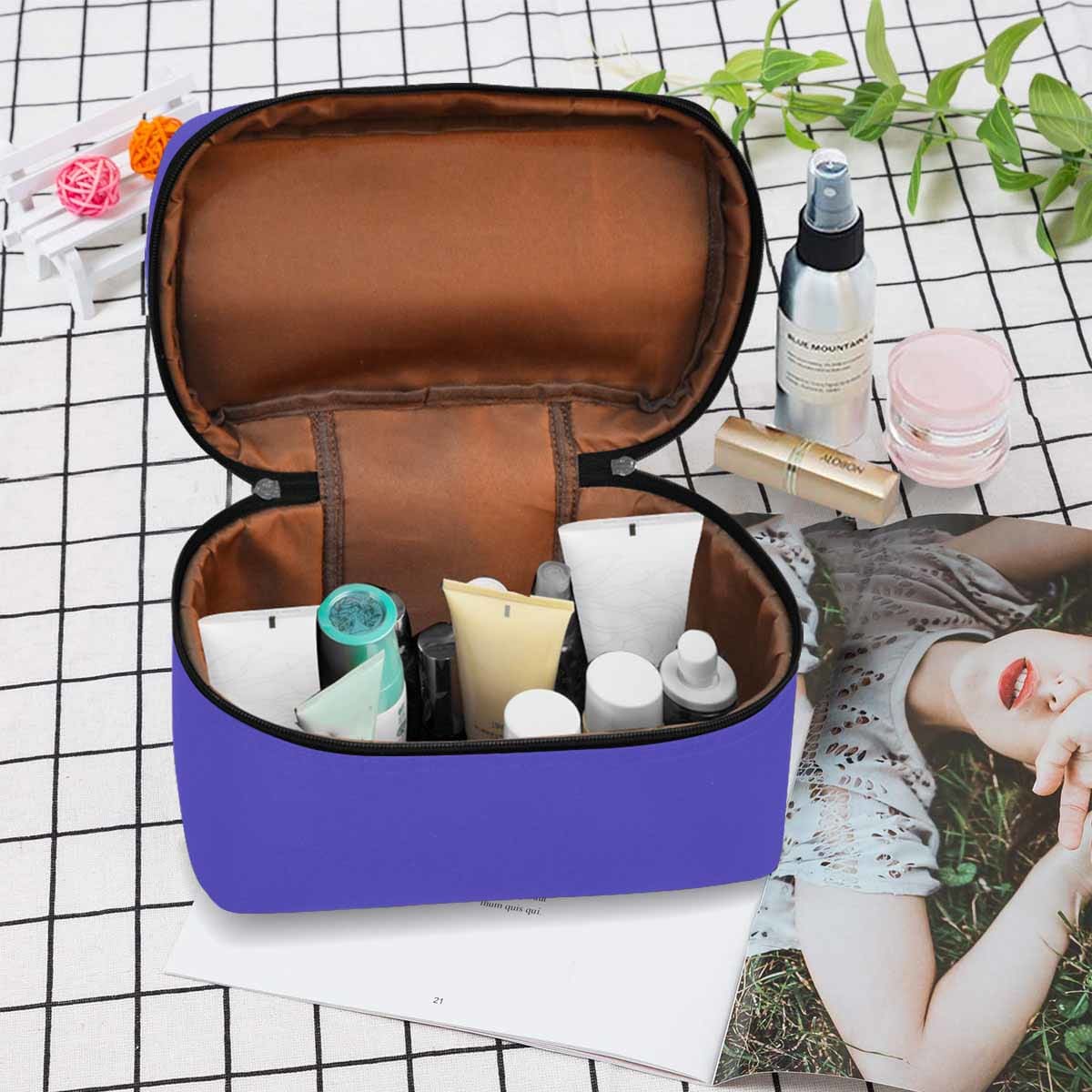 Cosmetic Bag Blue Iris Travel Case - Bags | Cosmetic Bags