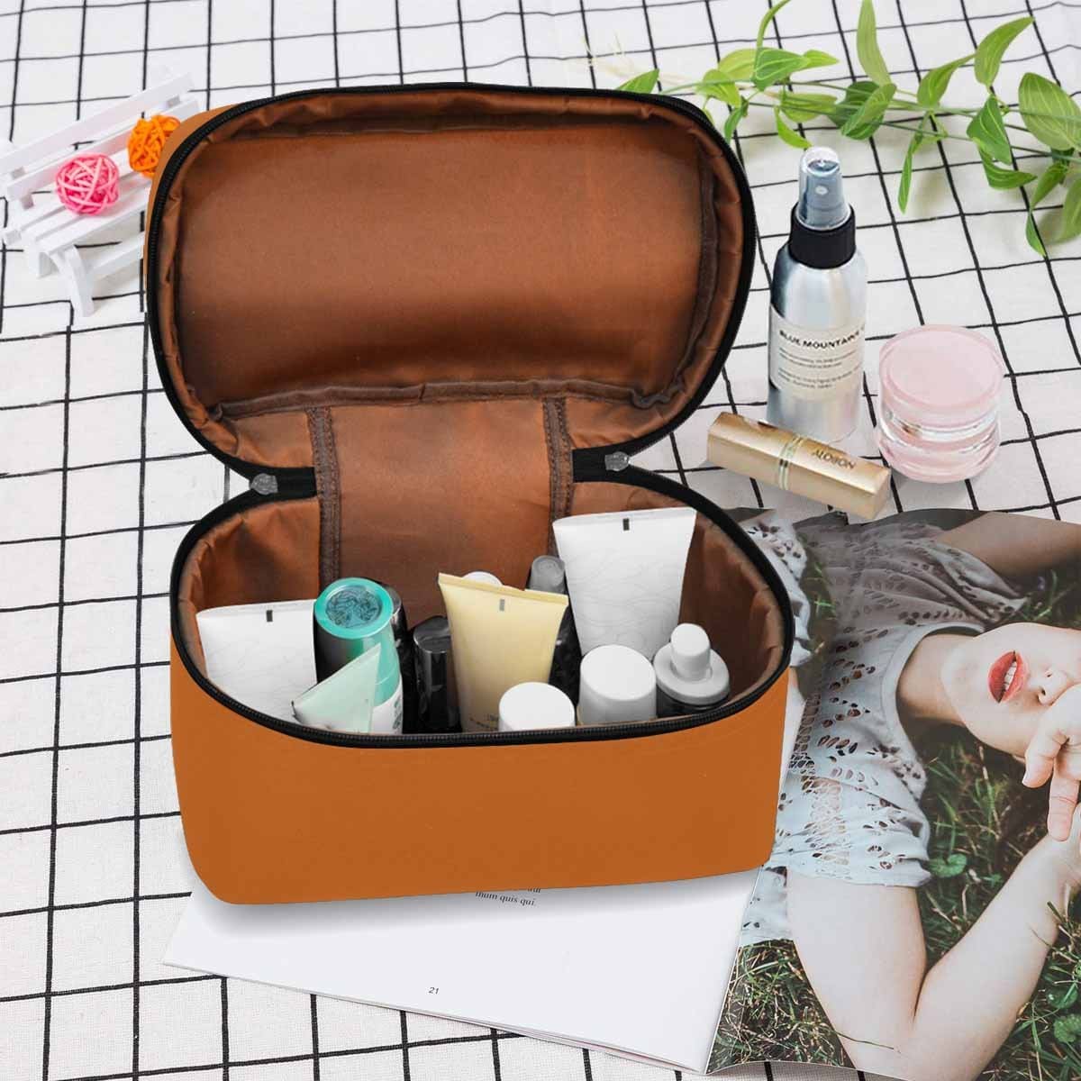 Cosmetic Bag Cinnamon Brown Travel Case - Bags | Cosmetic Bags