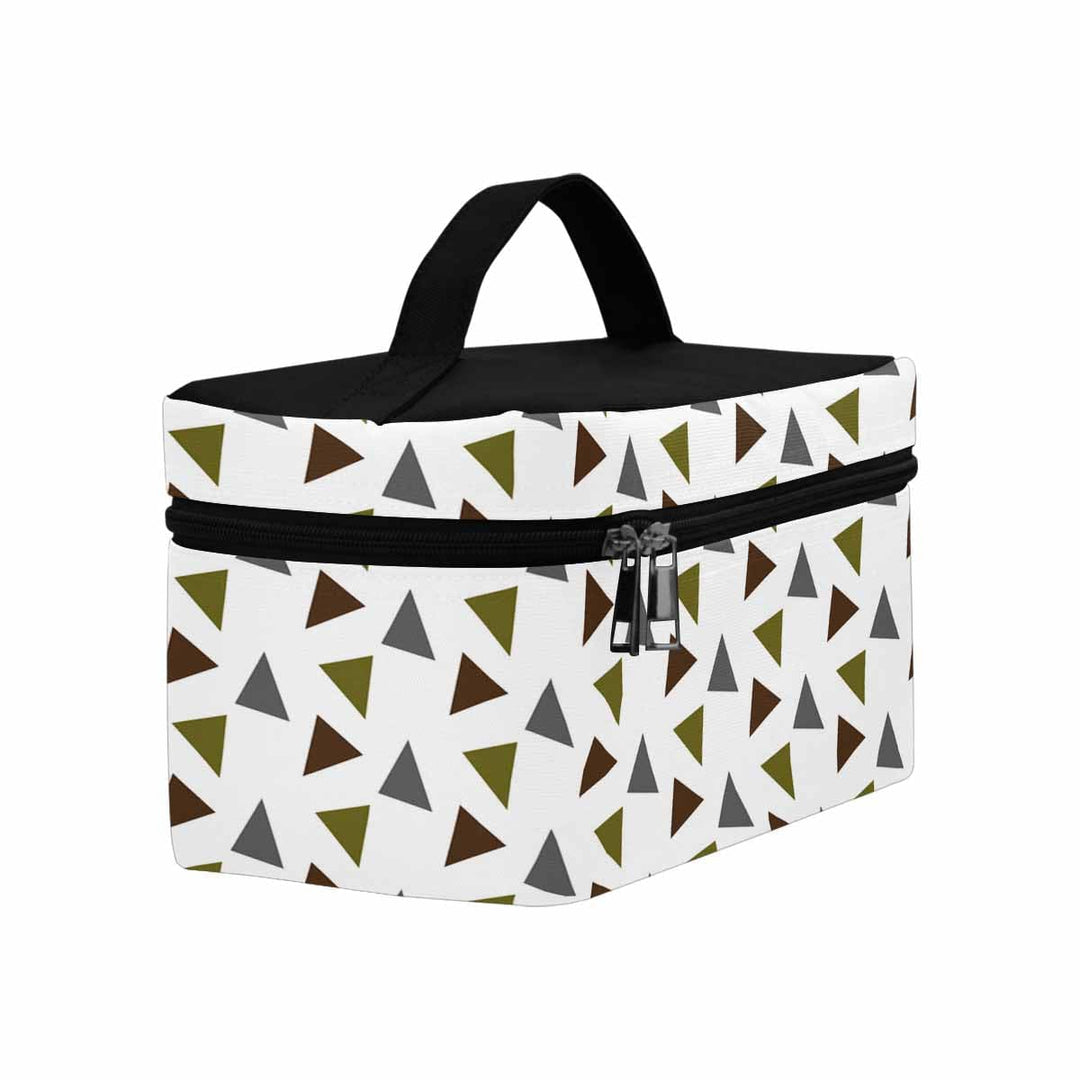 Cosmetic Bag - Geometric Triangles Bag Travel Case - Bags/Cosmetic Bags