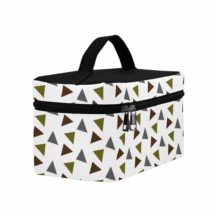 Cosmetic Bag - Geometric Triangles Bag Travel Case - Bags/Cosmetic Bags