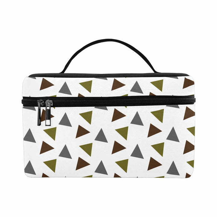 Cosmetic Bag - Geometric Triangles Bag Travel Case - Bags/Cosmetic Bags