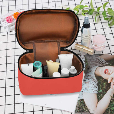 Cosmetic Bag Red Orange Travel Case - Bags | Cosmetic Bags