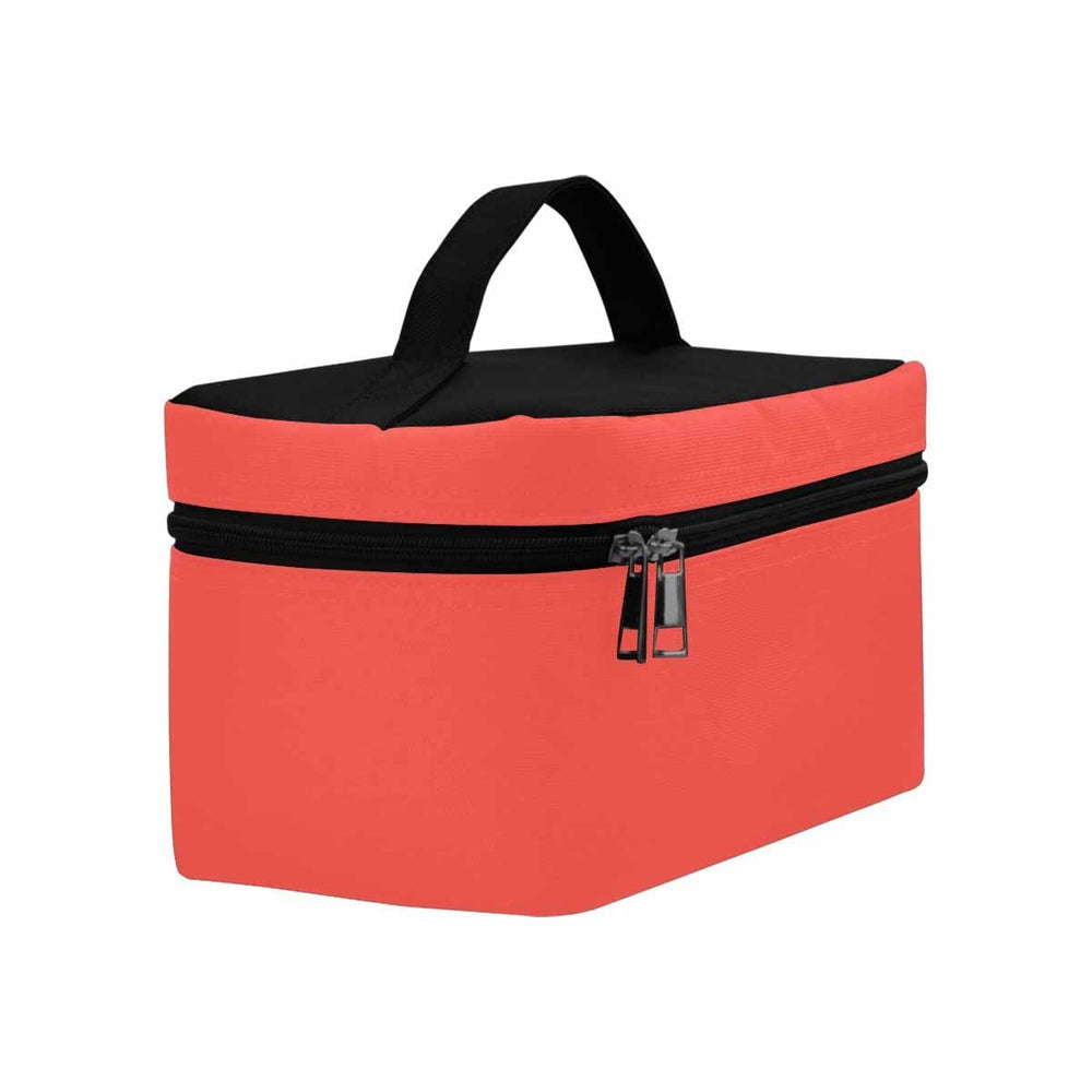Cosmetic Bag - Red Orange Travel Case - Bags/Cosmetic Bags