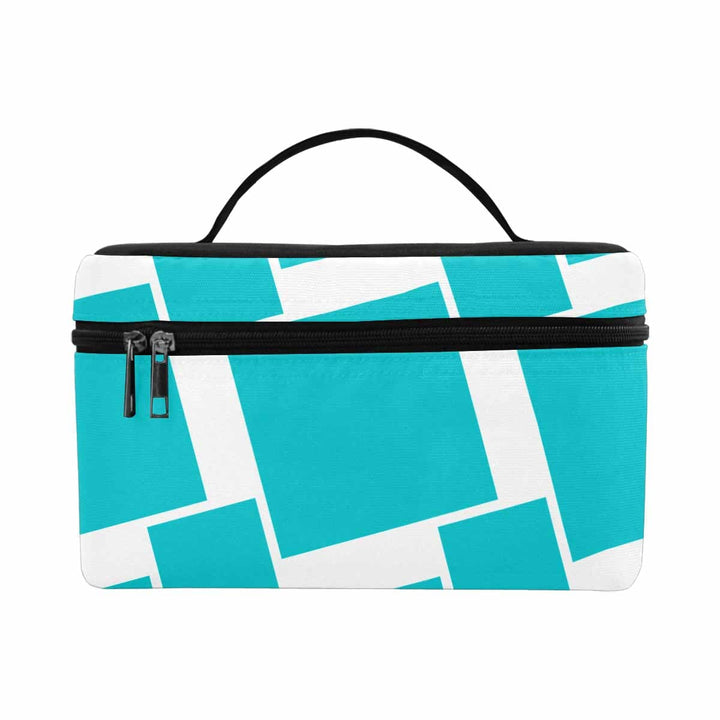 Cosmetic Bag Sea Blue Grid Print - Bags | Cosmetic Bags